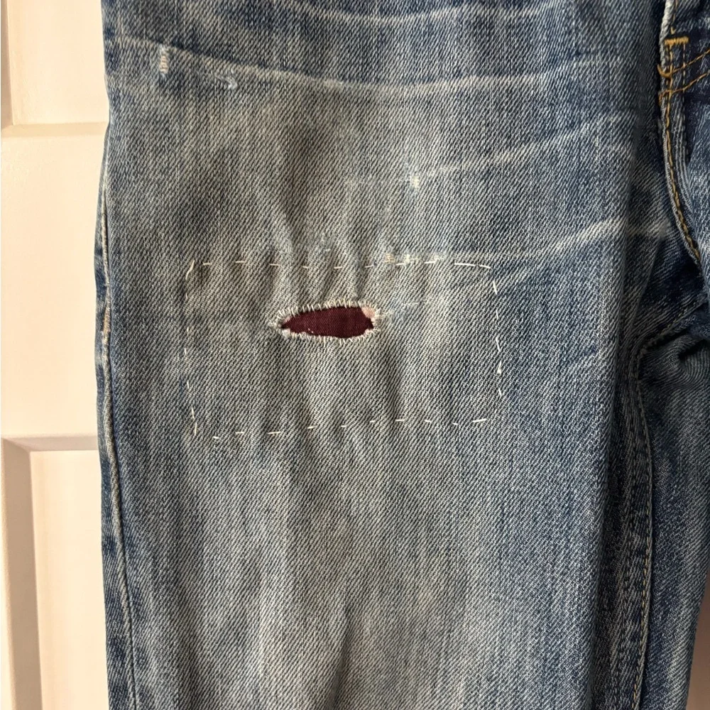 Levi's 511 Men's Blue‎ Distressed Hand patched/stitched  slim Jeans size 30/30